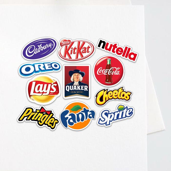 Sticker Aesthetic Stiker Tumblr Handphone Series Fast Food (isi 11 pcs)