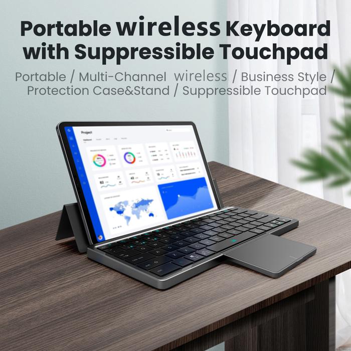 78 Keys Tablet Keyboard Bluetooth-compatible Concealable Keyboard