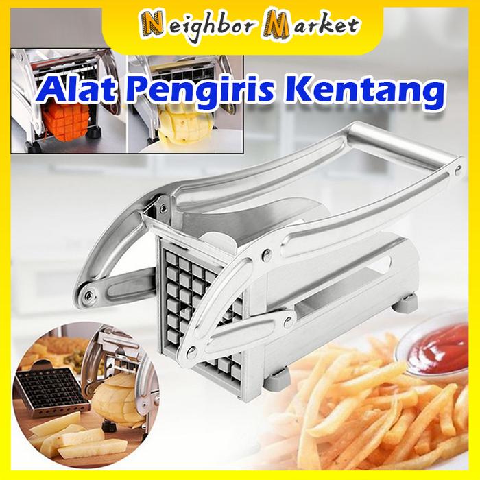 Stainless Steel Alat Pemotong Kentang Pisau Potato Cutter Chopper  untuk memotong kentang dijadikan 