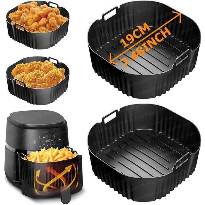 19cm Air Fryer Mold for Philips NA229 Reusable Silicone Baking Liners for Philips 4.2L Airfryer Seri