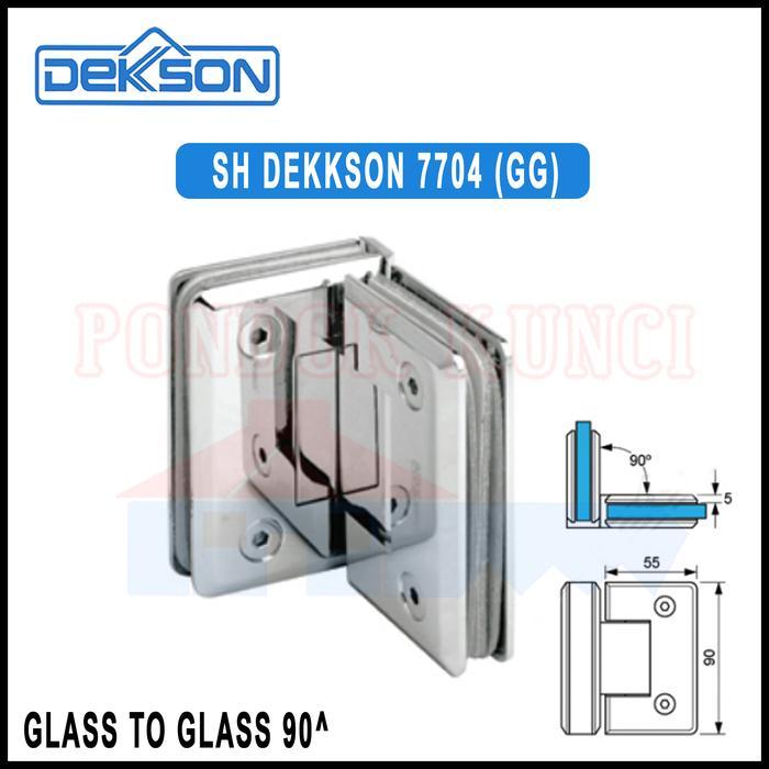Dekkson Shower Hinge 7704 GG 90^ Engsel Pintu Kaca Shower Dekson