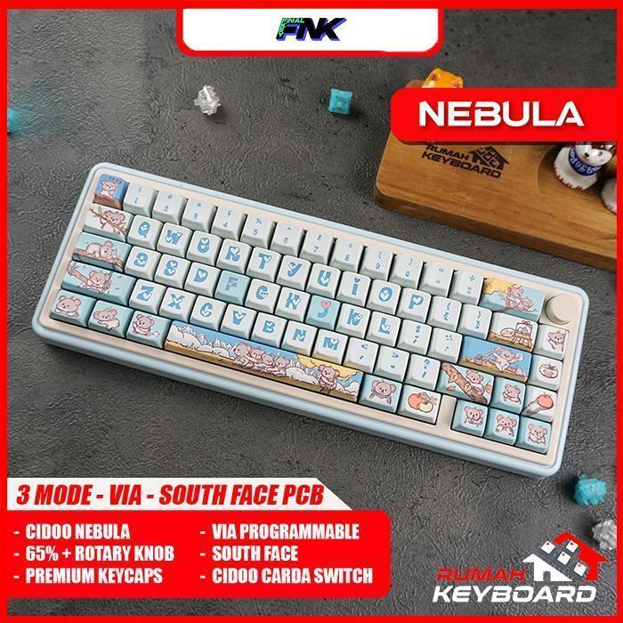 CIDOO Nebula 65% VIA South Facing 3 Mode FR4 Plate Mechanical Keyboard