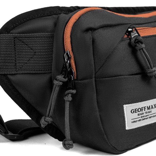 Geoff Max Official - Midlife Black Orange | Tas Selempang | Slingbag | Waistbag Pria Pinggang Terlar