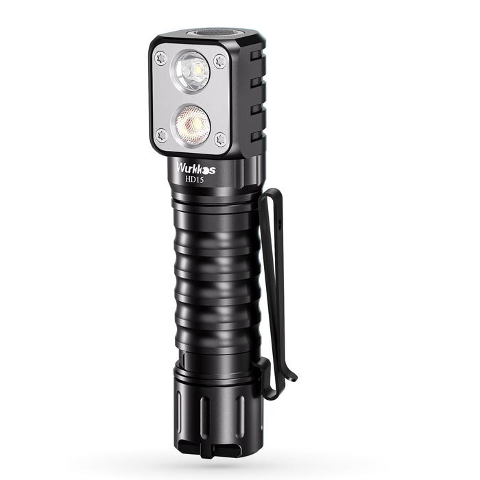 Wurkkos HD15 Angle Flashlight Dual LEDs LH351D SST20 Included