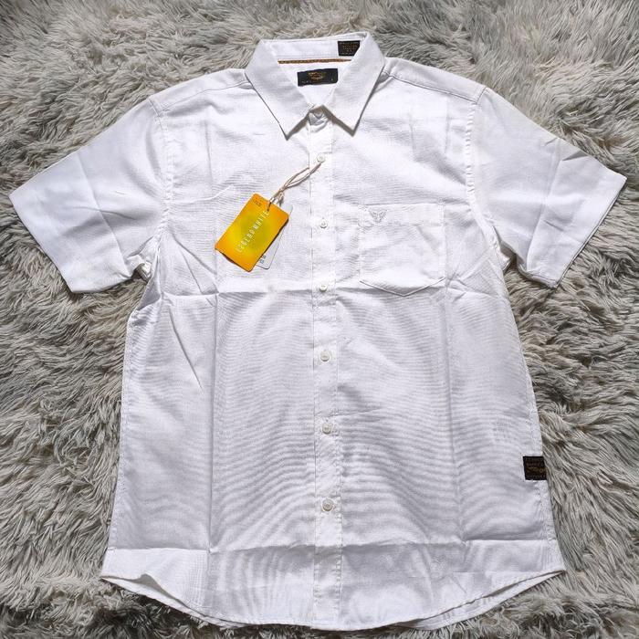 Kemeja Casual Polos Emba Original Putih dengan Desain Sederhana dan Nyaman untuk Penggunaan Sehari-h