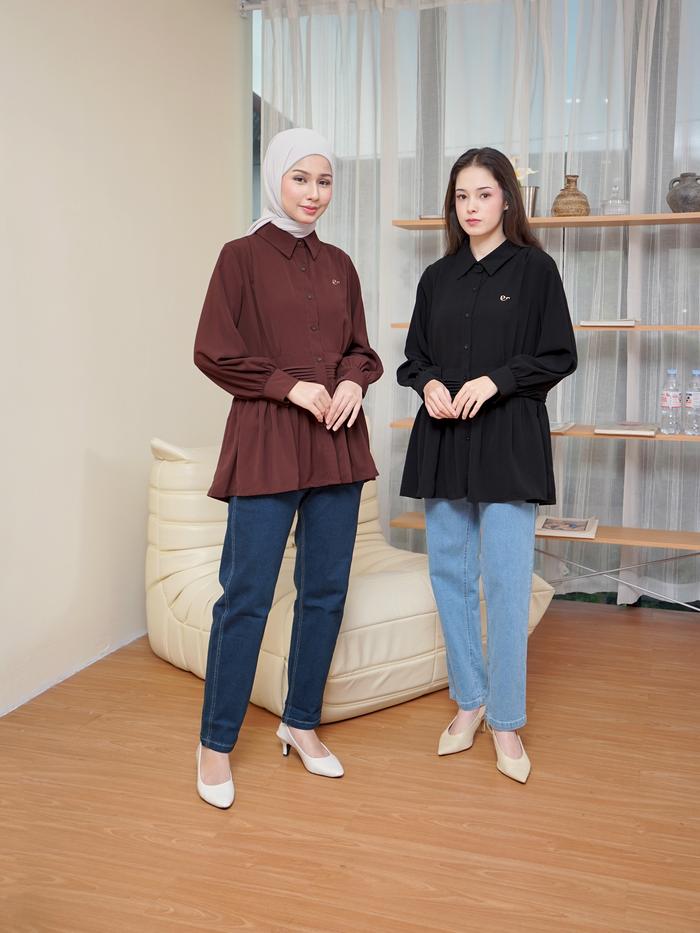 Kyana Top by Ederra Atasan Wanita Polos