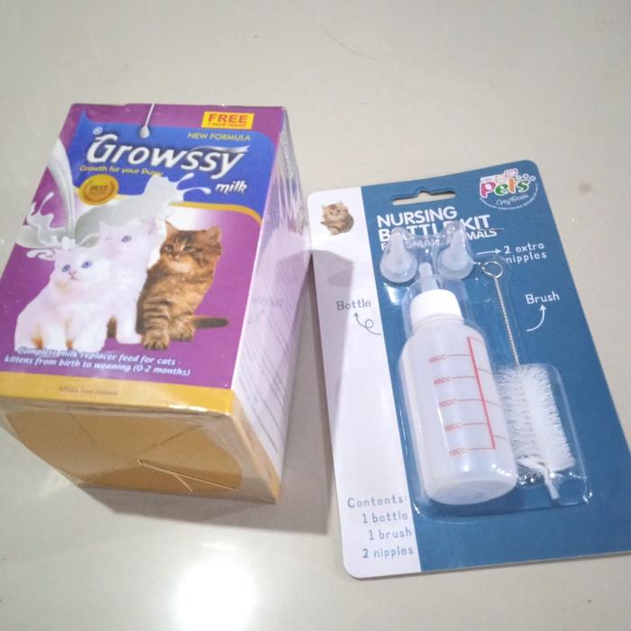Dot Bayi Kucing +Susu Kucing Growsy (1box isi 11Sachet) Baby Cat Milk