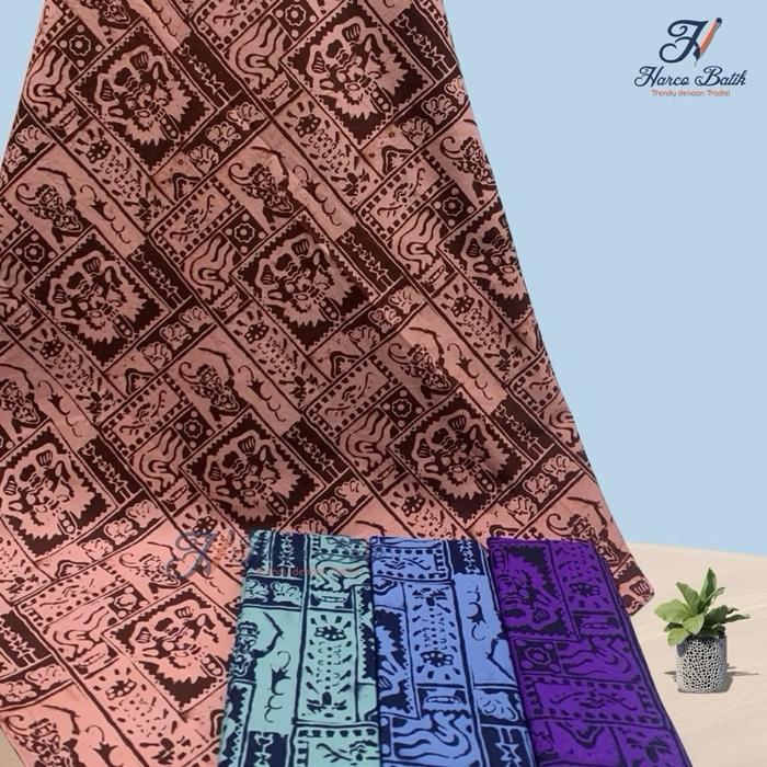 Kain Batik Cap Original Motif Barong Bali - Batik Cap Dua Warna Elegan