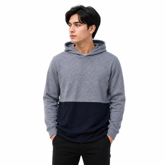 Hoodie Hurley Original Pria Two Tone Casual Pullover Hoodie  Cowok Premium Outfit Daily Wear