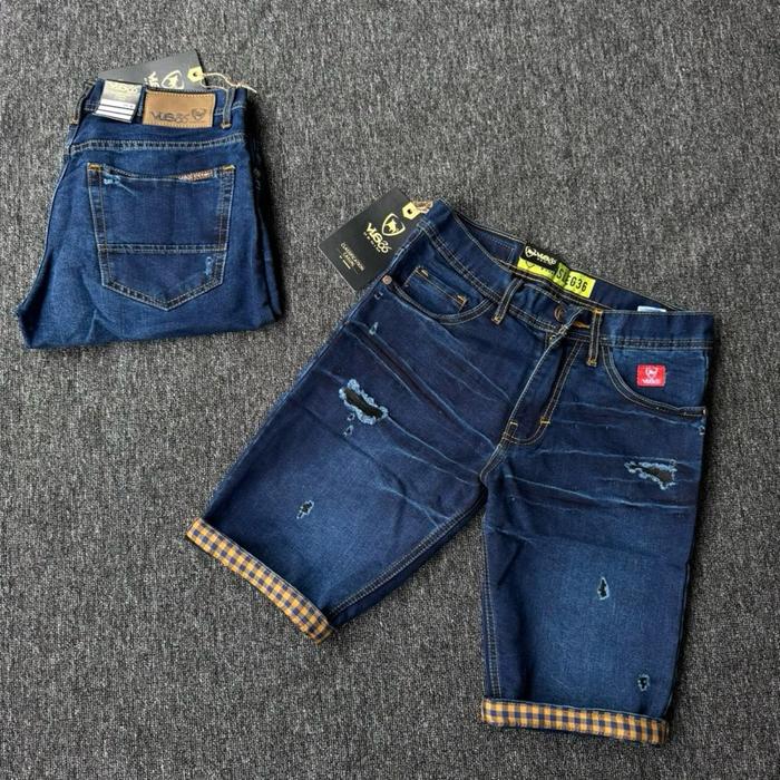 SIZE 28-33 [BISA COD]Celana Pendek Andesta ID Vlg36/Blackviper Slimfit Pria Santai Tebal Lembut Dist