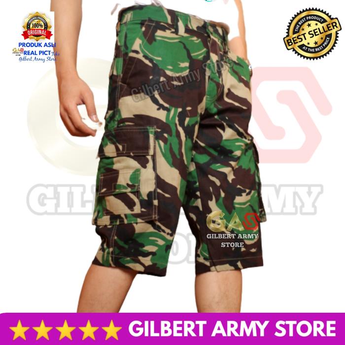 Celana Pendek Loreng Malvinas Us Nato Kopassus TNI Target Original Army Shorts Katun Panjang Motif