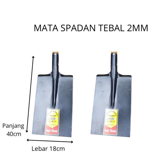 Sekrop/Sekop/Skop Spadan Gagang Kayu Tebal 2Mm