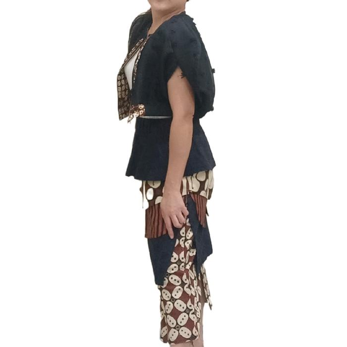 Jacket Batik bolak balik reversibel rompi batik bolak balik