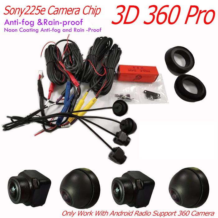 360° 4K Surround View Car Camera for Universal 360 Car Radio Stereo