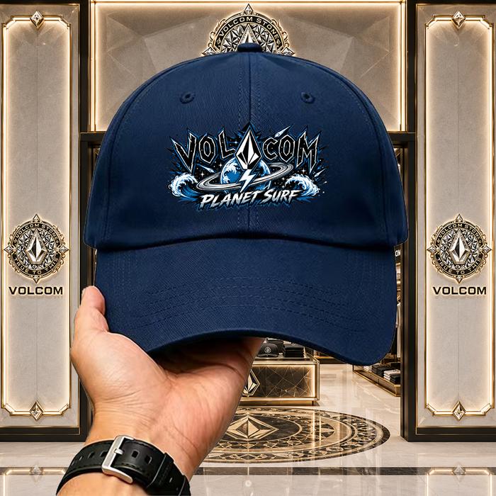TOPI Snapback Volcom Original Import Full Hitam Trucker Cap Distro Gaya Skate Dewasa Unisex TOPI Pla