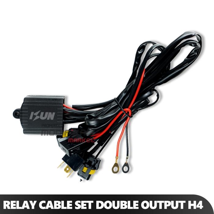 Kabel Relay Set Double Biled Super Projie Hid Projector Motor Mobil H4 Waterproof Ip68 Terlaris