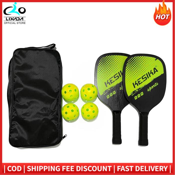 Set Raket Pickleball, Set Bola Raket Pickleball 2 Raket & 4 Bola
