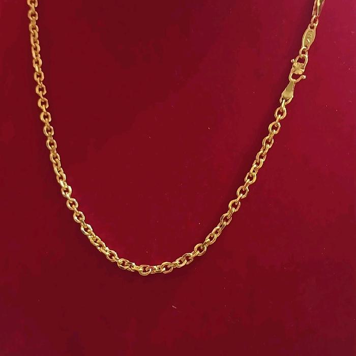 Kalung Medan London Sultan Warna Mas 24 Ukuran 45 cm Kualitas Super Awet untuk Perhiasan