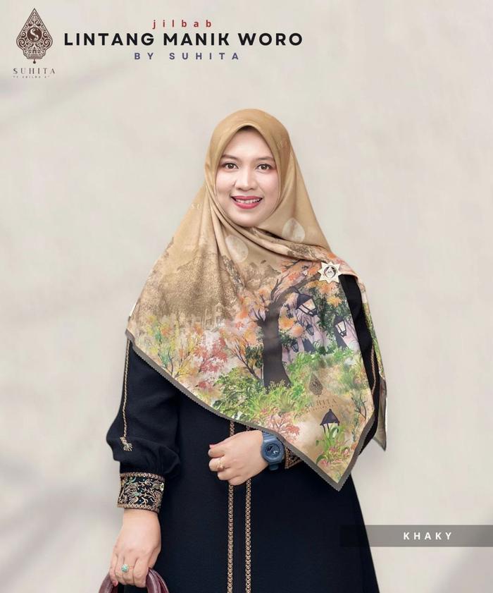 HIJAB LINTANG MANIK WORO by Suhita /Hijab Segiempat Square Voal Muslim Kerudung