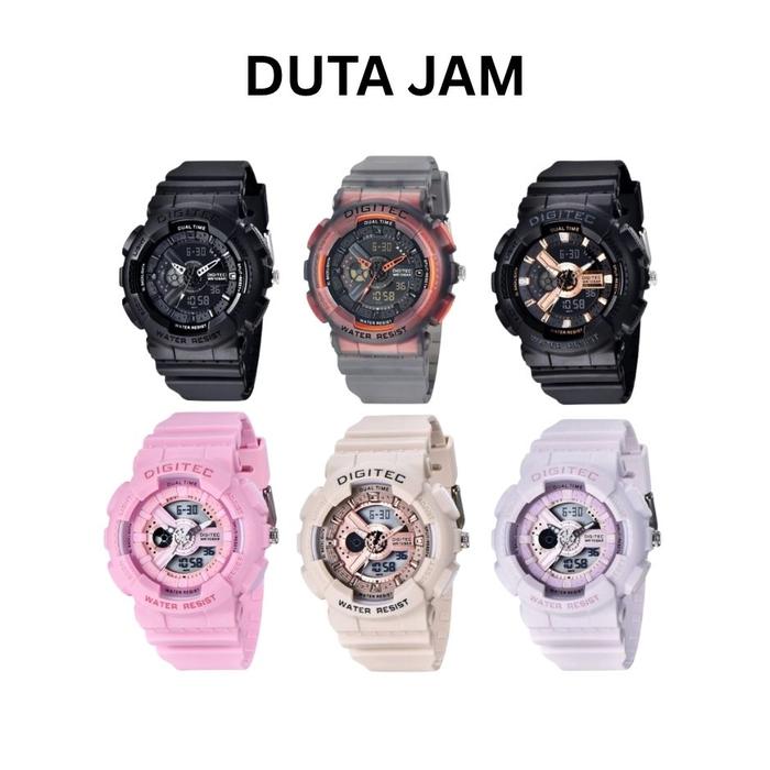 JAM TANGAN UNISEX DIGITEC DA4020 DA 4020 ANALOG DIGITAL RESIN/ RUBBER/ KARET STRAP