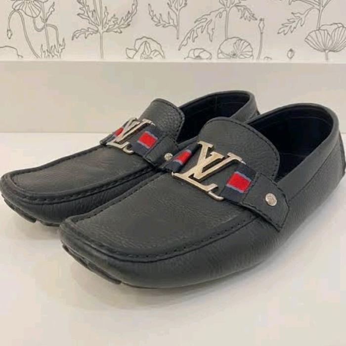 Sepatu LV Louis Vuitton MONTE CARLO MOCCASIN Marine Color Shoes
