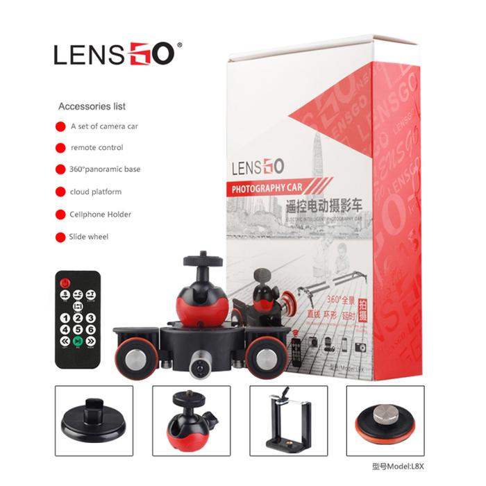 LENSGO Kamera Video Track Dolly Slider Motor Cangkul Selang Waktu