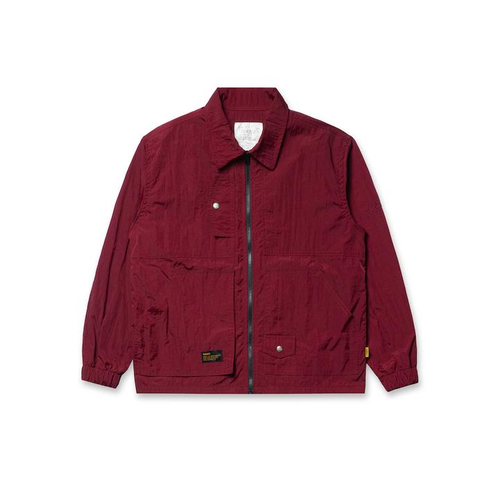 Vearst Overshirt Nilon Noto Burgundy Jaket Pria Wanita Outer