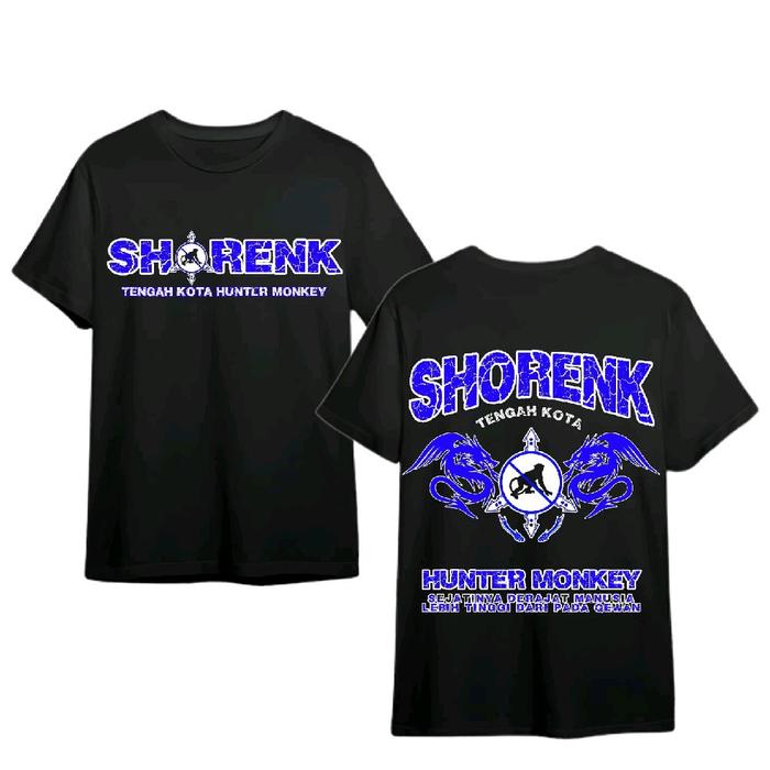 Shorenk Kaos Unisex Premium Hunter Monkey Tengah Kota Lengan Pendek S-XXXL Nyaman Dingin Untuk Daily