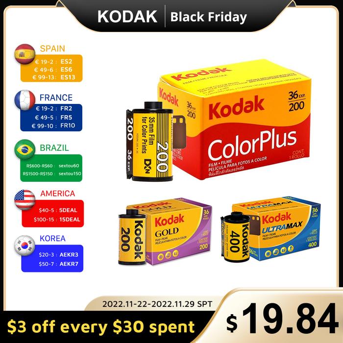Original KODAK Film 35mm 36 Exposure per Roll ColorPlus200 Gold 200