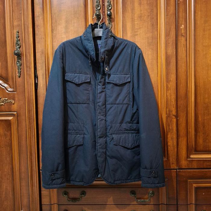 ZARA MAN M65 Field Jacket Navy Blue Jaket Casual Pria Hoodie