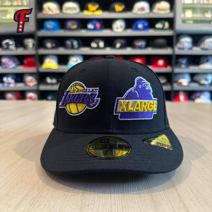 Topi New Era x Xlarge x NBA LA Lakers Collab Black 59FIFTY Fitted Hat Original