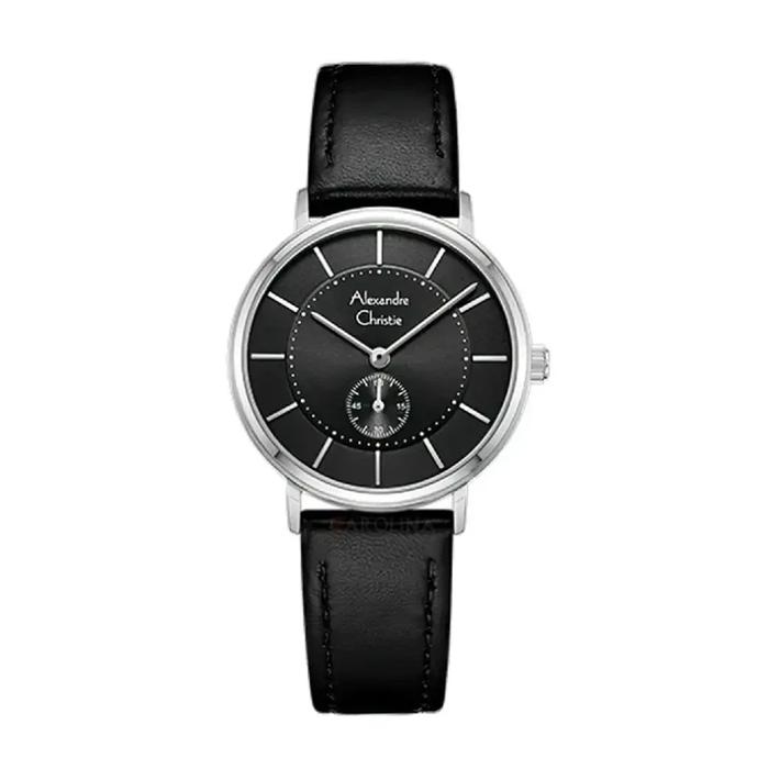 Alexandre Christie AC 8493 Silver Black Lady LSLSSBA Jam Tangan Wanita