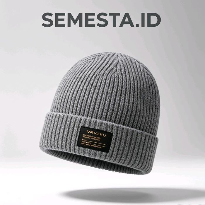 VAVIVU Topi Kupluk Rajut PREMIUM Unisex Dewasa Anak Bahan Woll 100% Adjustable 43-49 Cm Hangat Nyama