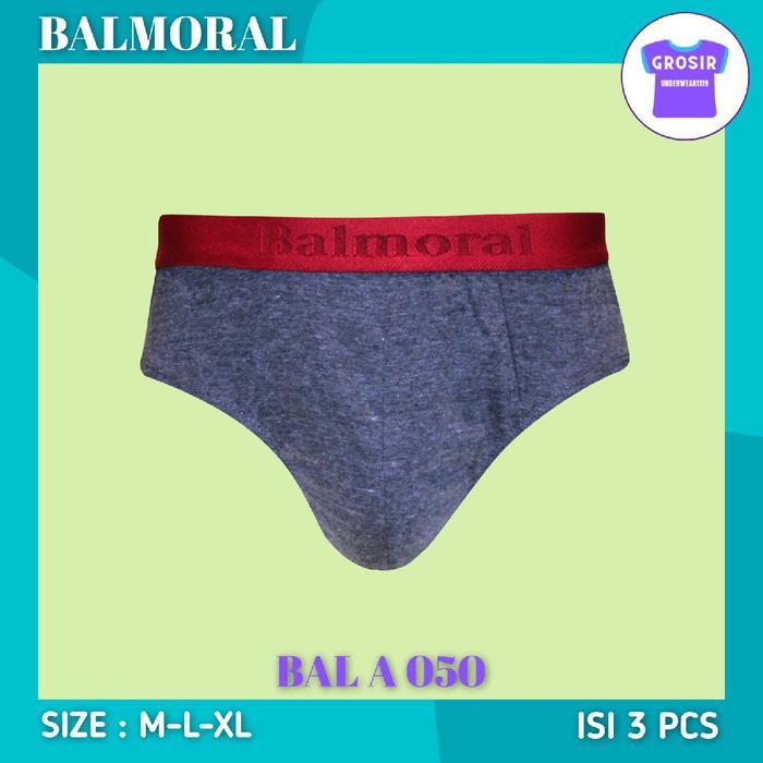 Balmoral Celana Dalam Pria Dewasa Bal A050 Isi 3 Pcs Bahan Katun