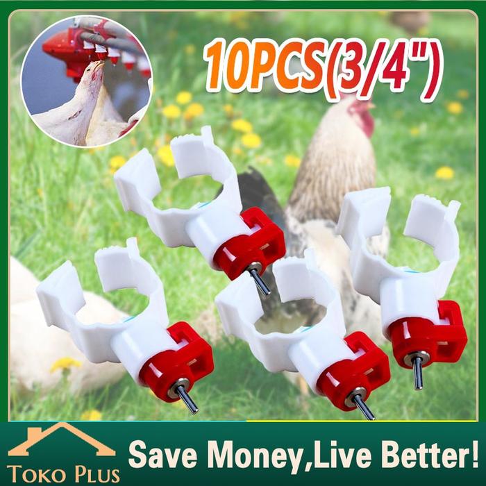 10Pcs Alat minum nipple drinker ayam