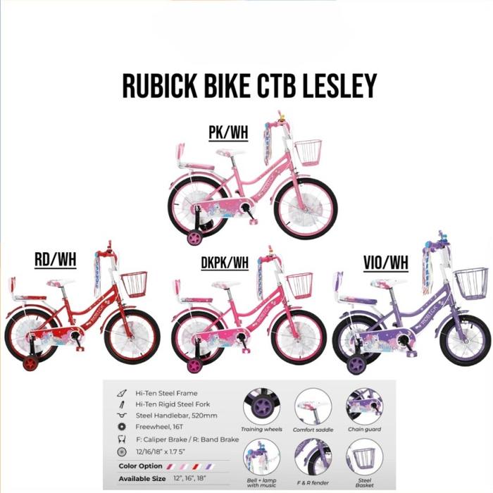 SEPEDA ANAK PEREMPUA RUBICK BIKE CTB LESLEY 16INCH 18INCH 24