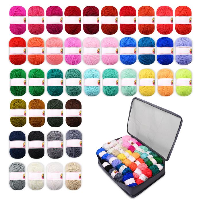 Tufting Gun Yarn Set for Rug Making, Crochet Yarn, Polyester and