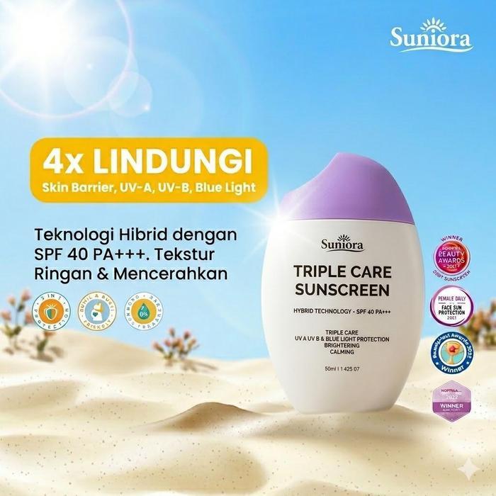 Sunscreen SPF 50 Whitening Suniora Sunblock Cream Wajah Dan Badan Sunscreen Sun Protect & Moisture P