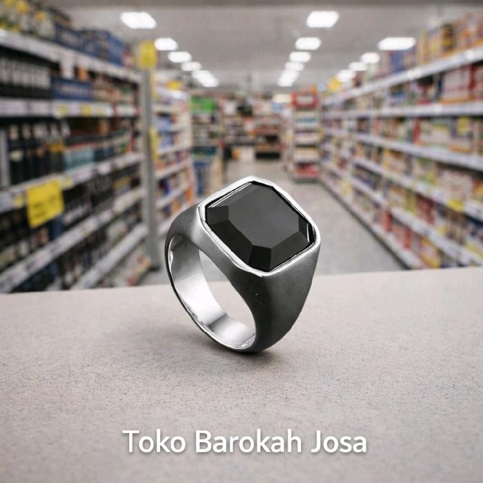 Cincin Batu Onix Hitam Cincin Permata Pria