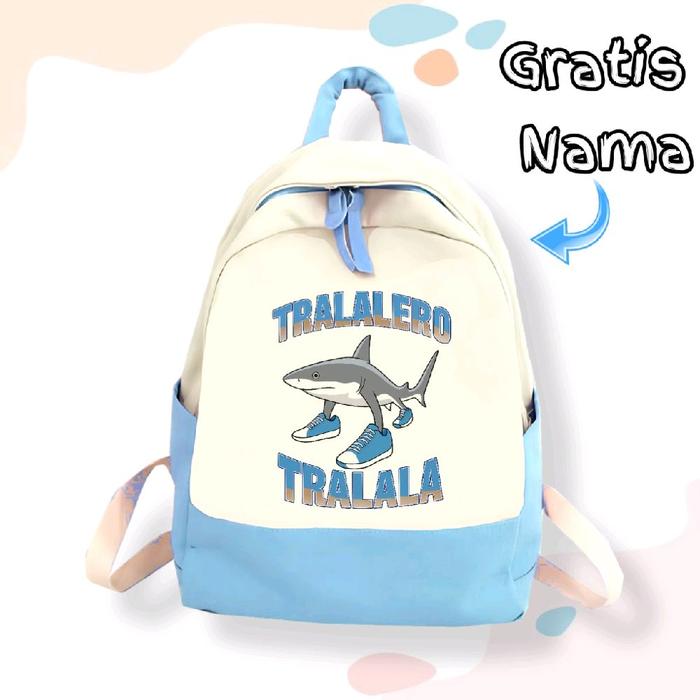 Tas Backpack Anak Sekolah Anomali Tralalero Tralala / Tas Anak Sd/Tk Anomali Tralalero Tralala
