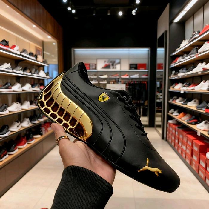 Sepatu Puma  Ferrari Super GT Motorsport Black Gold 100% Original Store Guarantee