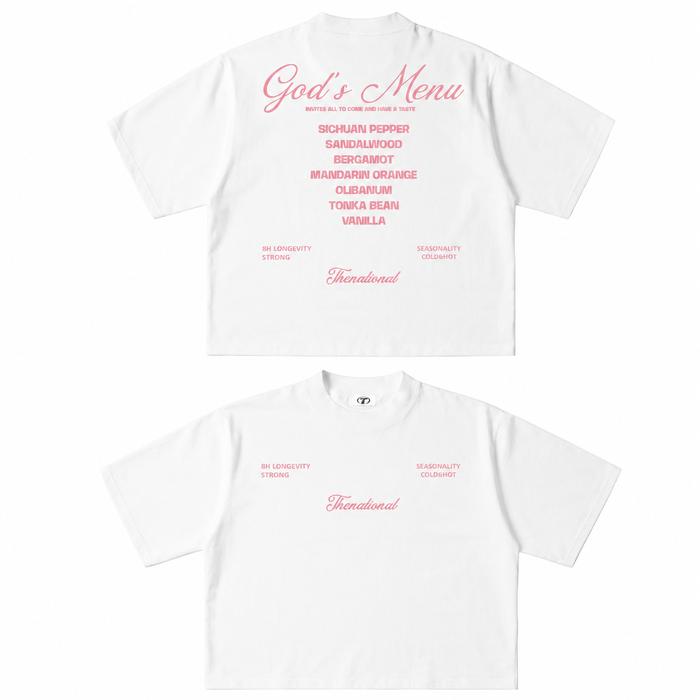 [COD] Kaos Pria Regular Fit Hitam Desain Tipografi Estetik "God's Menu" Gaya Kerezfkheskptf
