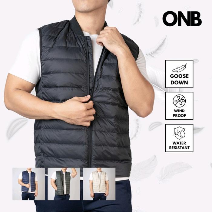 ROMPI PRIA BULU ANGSA TBJ GOOSE DOWN LIGHTWEIGHT VEST OUTDOOR