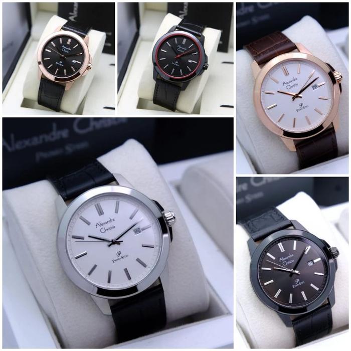 AC1017Jam Tangan Pria Alexandre Christie AC 1017 Original Kulit