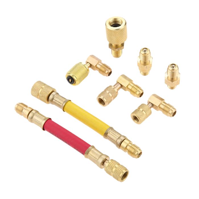 8Pcs Car Air Conditioner Refrigeration R134A R12 Converting Adapter