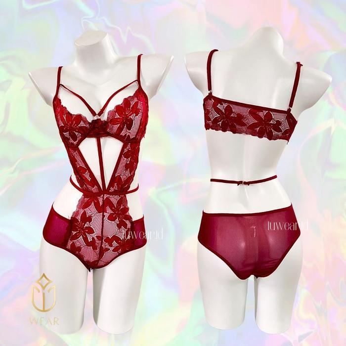 Lingerie Kim 2020 Sexy Dress Jumpsuit Cantik / Lingerie Bodysuit Hot Open Crotch Baju Tidur Seksi Wa