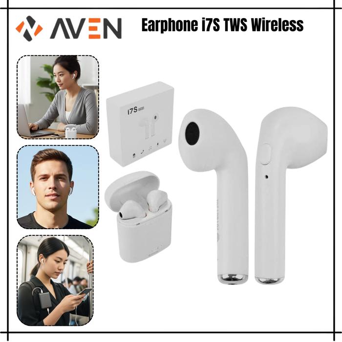 AVEN Earphone HBQ i7S TWS Twins Wireless Headset Bluetooth Mini V4.2 Stereo Super Bass