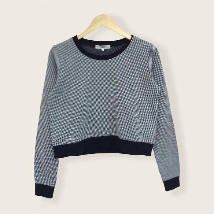 Knitwear Croptop Ozoc Black White