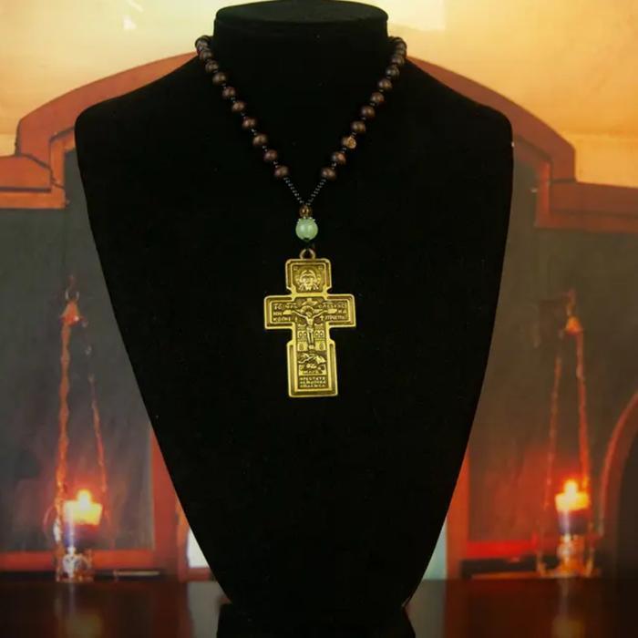TERLARIS Jual Bandul Kalung Salib Kristen Ortodoks Komboskini Rosario Orthodox Necklace Pendant Kris