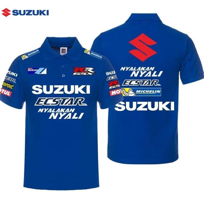 Polo Shirt Tshirt Kaos Kerah Team SUZUKI Racing